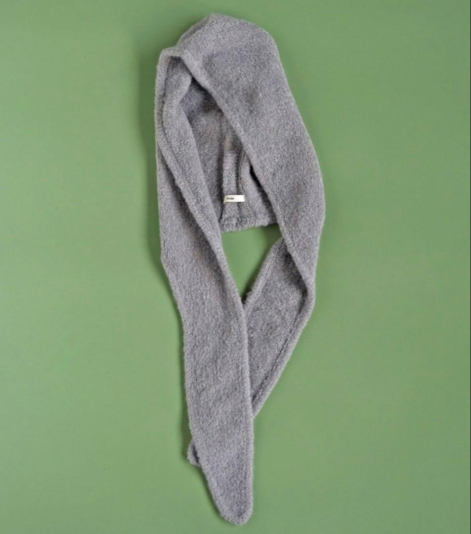 anuke　Boucle Knit Hoodie　フードマフラー　バラクラバ