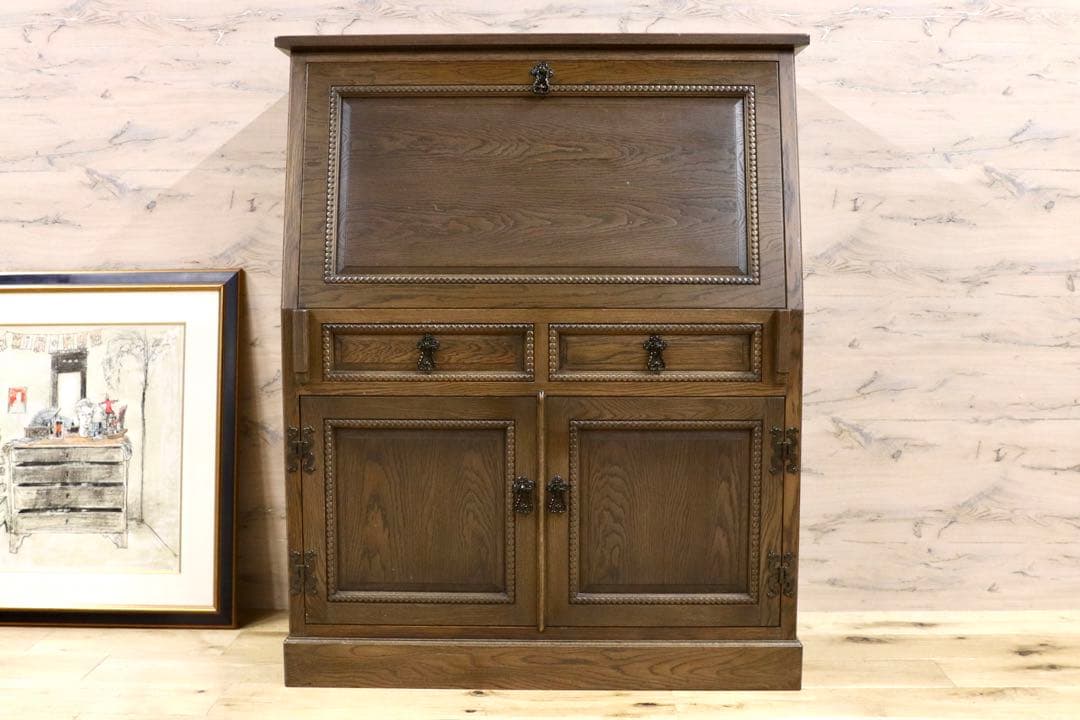 GMGH456○神戸家具 神戸洋家具 伊藤家具 ライティングビューロー デスク