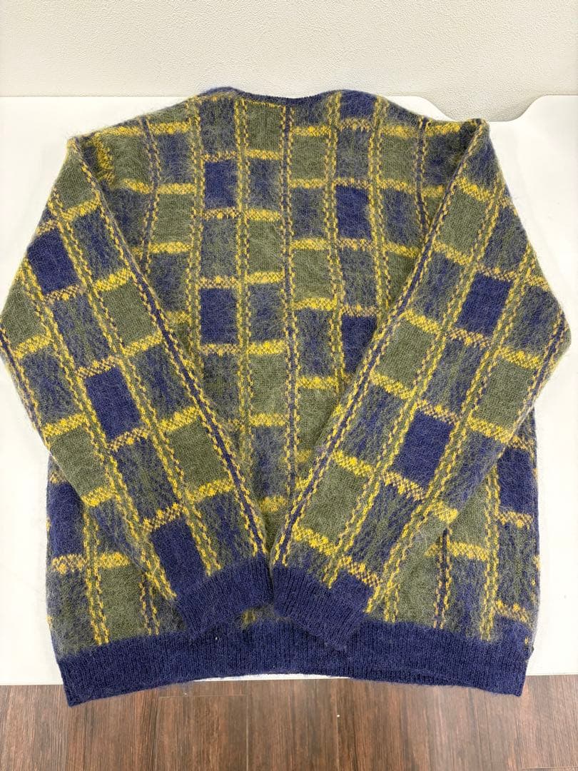 後*美様 【人気商品】BEAMS ダブルジャカード チェックパターン カーディガ