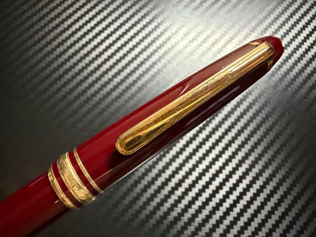 美品 エボナイト芯 モンブラン 144 ボルドー 全金 B 太字 万年筆