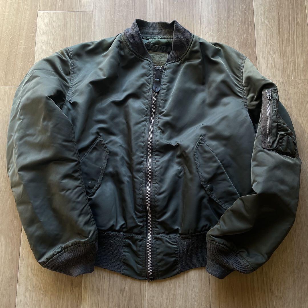 USA製　ALPHA グランドクルー　MA-1 フライトジャケット　カーキ　Ｍ