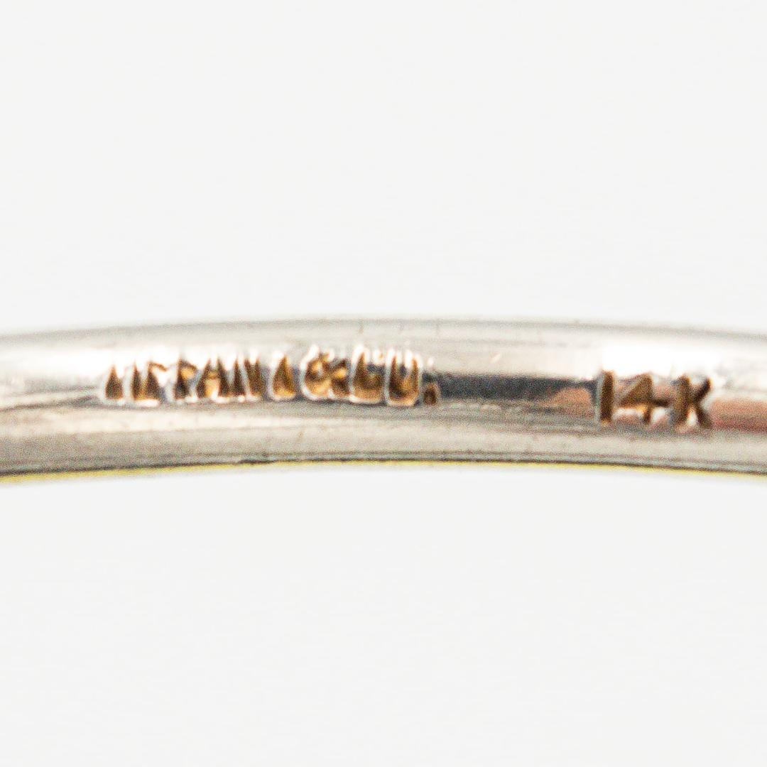 ヴィンテージ ティファニー コイル カフブレスレット シルバー 14K 80's
