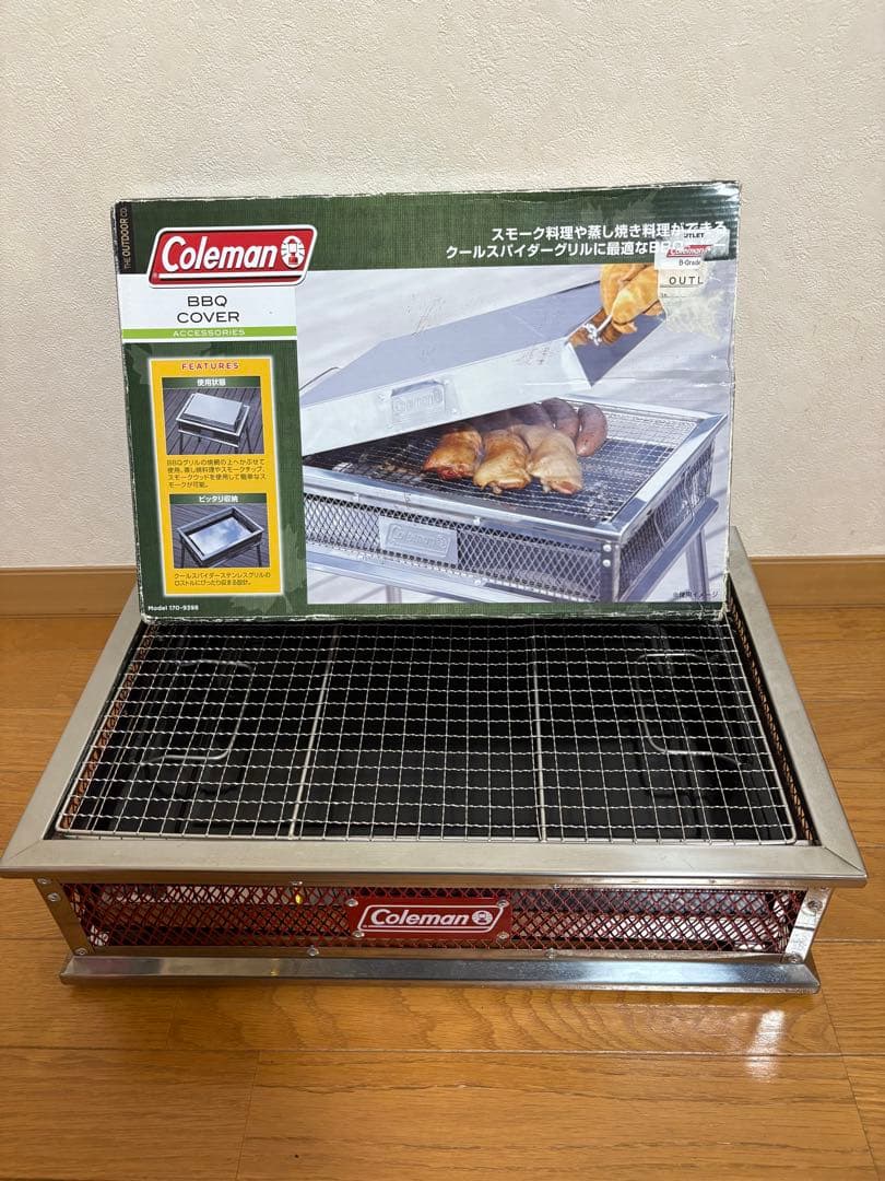 希少おまけ付き！ColemanクールスパイダーステンレスグリルBBQCOVER