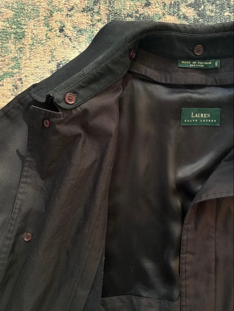 LAUREN RALPH LAUREN バルカラーコート 黒