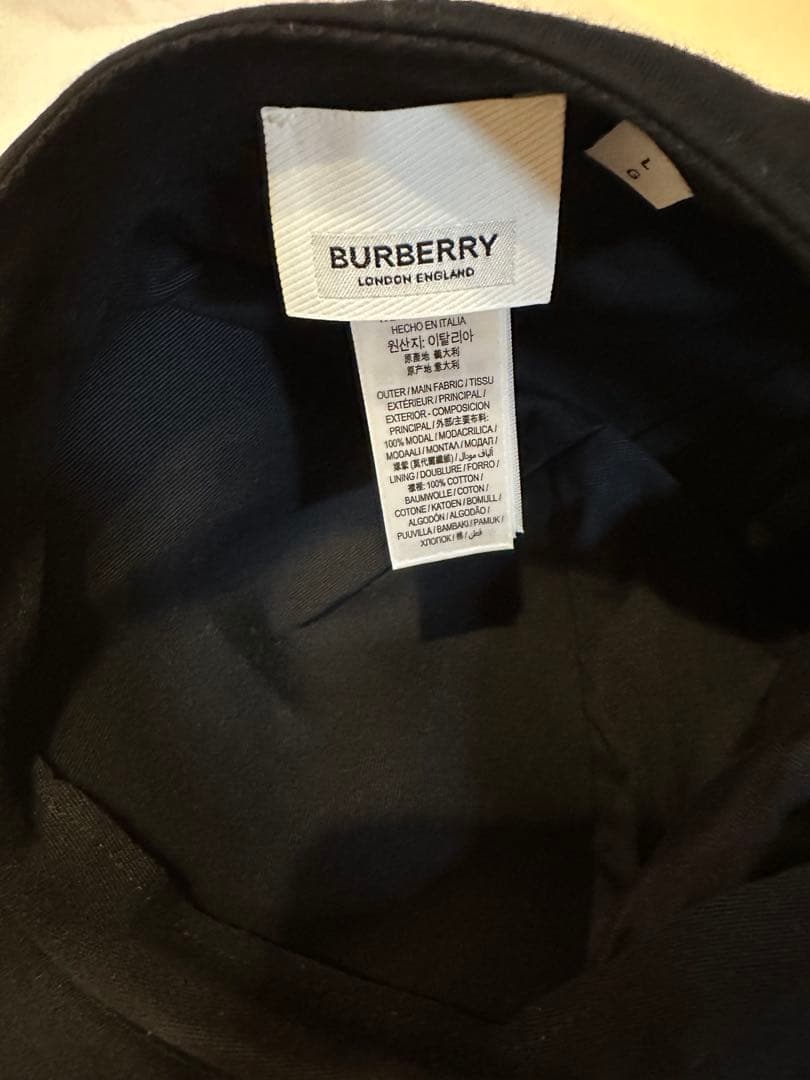 【美品】Burberry コットンTBロゴキャップ