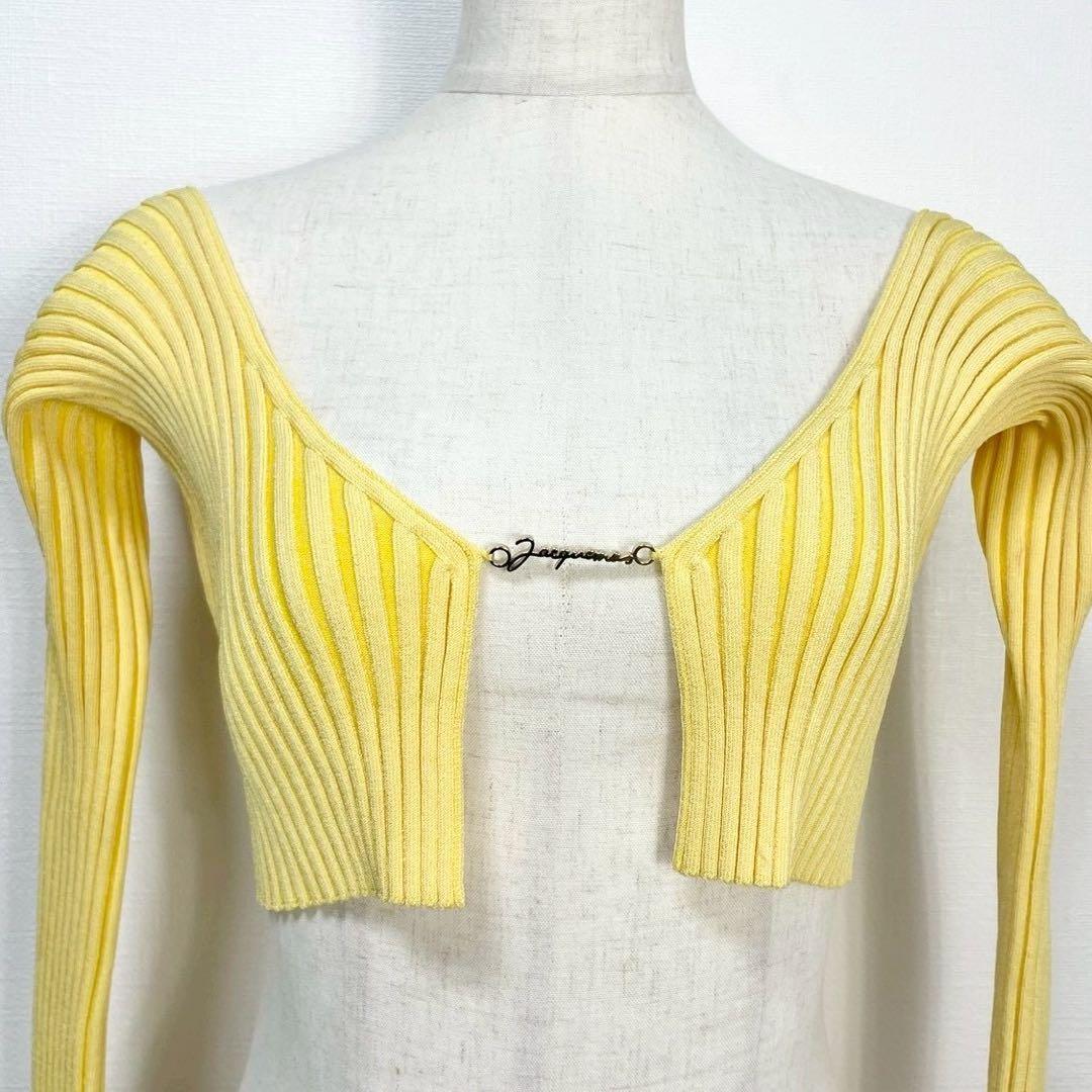 人気✨ JACQUEMUS ロゴ クロップド リブ ニット