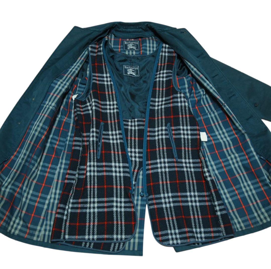【美品/M】バーバリーズ ステンカラーコート アウター ライナー付 比翼