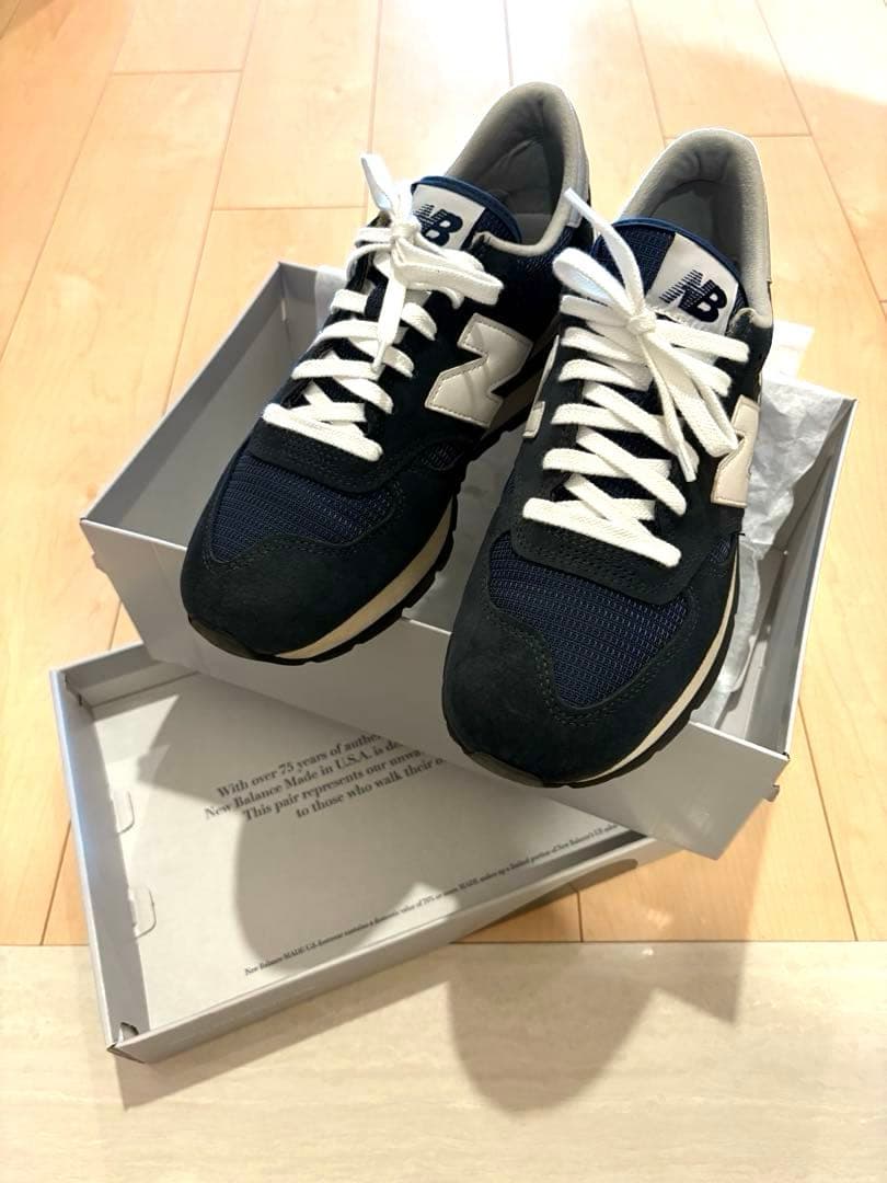 靴 New Balance M990 v1 NV NAVY 26cm