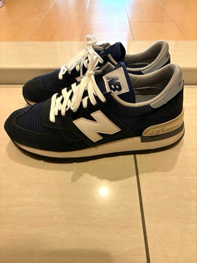 靴 New Balance M990 v1 NV NAVY 26cm