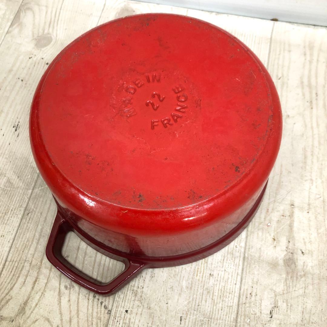 STAUB LA COCOTTE 赤 鍋 22cm