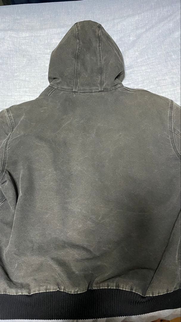 【鬼フェード】00s Carhartt アクティブジャケット 裏地ボア 墨黒