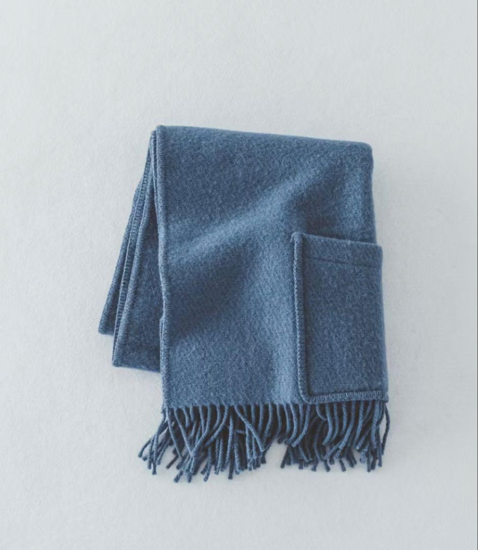 【連休限定お値下げ】LAPUAN KANKURIT ポケット付きショール ブルー