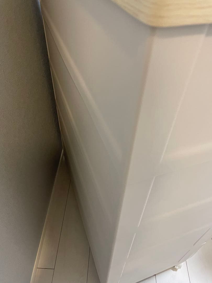 Fits プラス5段チェスト 幅75cmキャスター付きホワイト最終値下げ