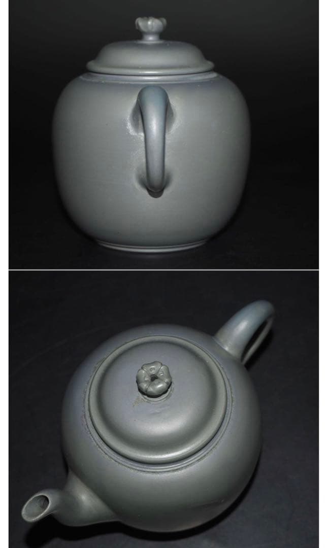 送料無料　明治～大正時代　青備前急須　煎茶道具