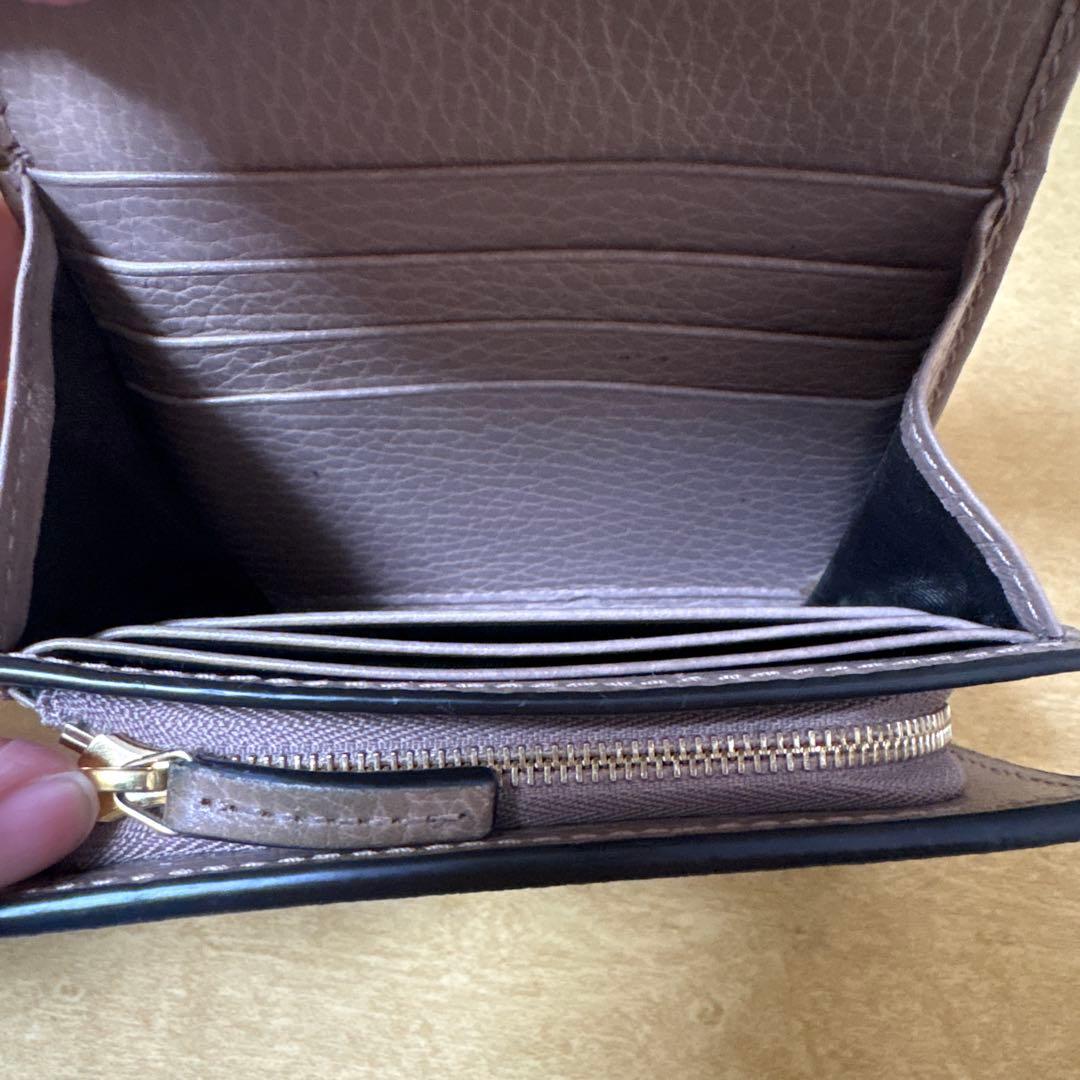 GUCCI 二つ折り財布 GGマーモント キャンバス PVC ダスティーピンク