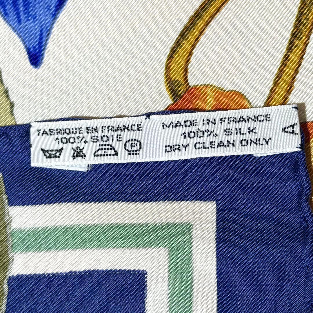 エルメス HERMES スカーフ　カレ90 ヘラスの花　【クリーニング済み】