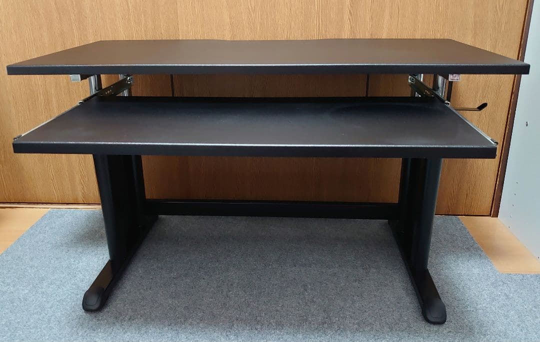 ゲーミングデスク ロータイプ 昇降式 キーボードスライダー