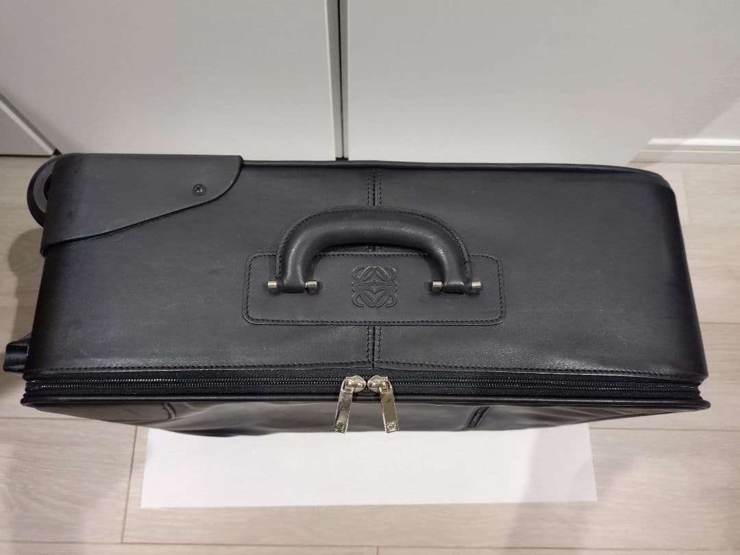 オールレザー LOEWE ロエベ アナグラム キャリーケース ブラック