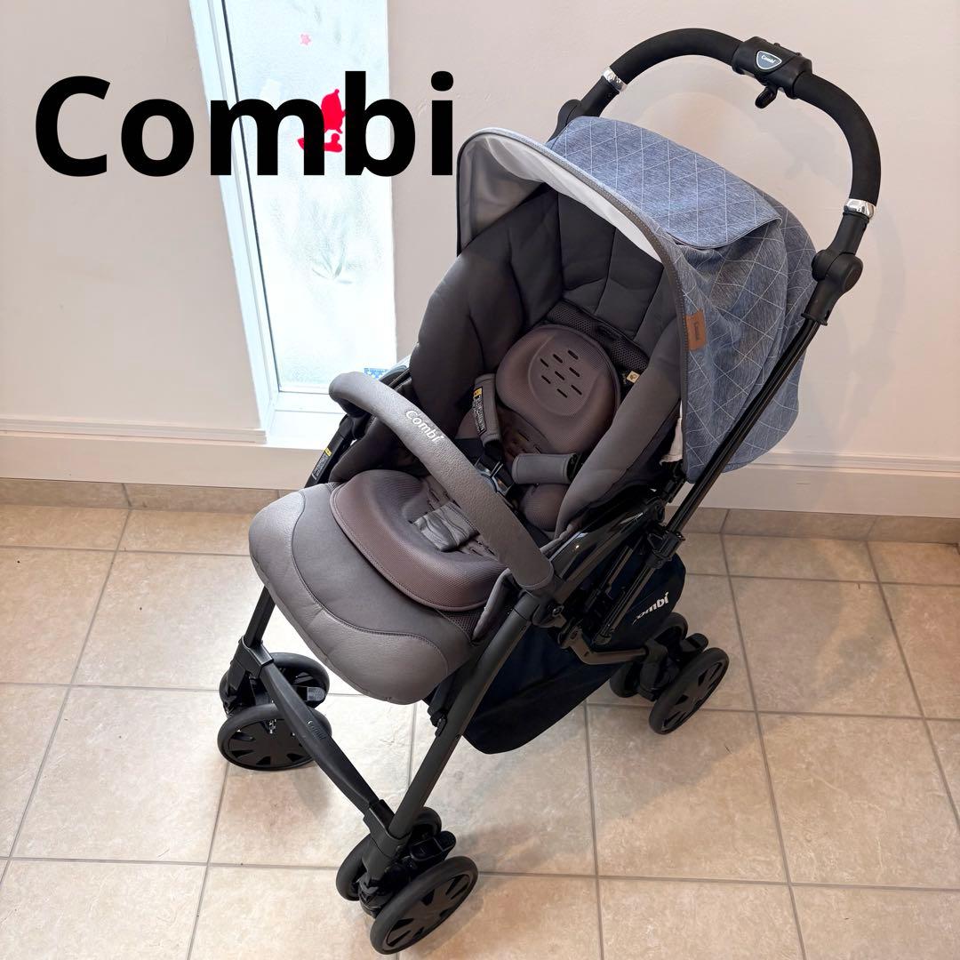 【美品】Combi クロスゴー 4キャス エッグショック ベビーカー ブルー