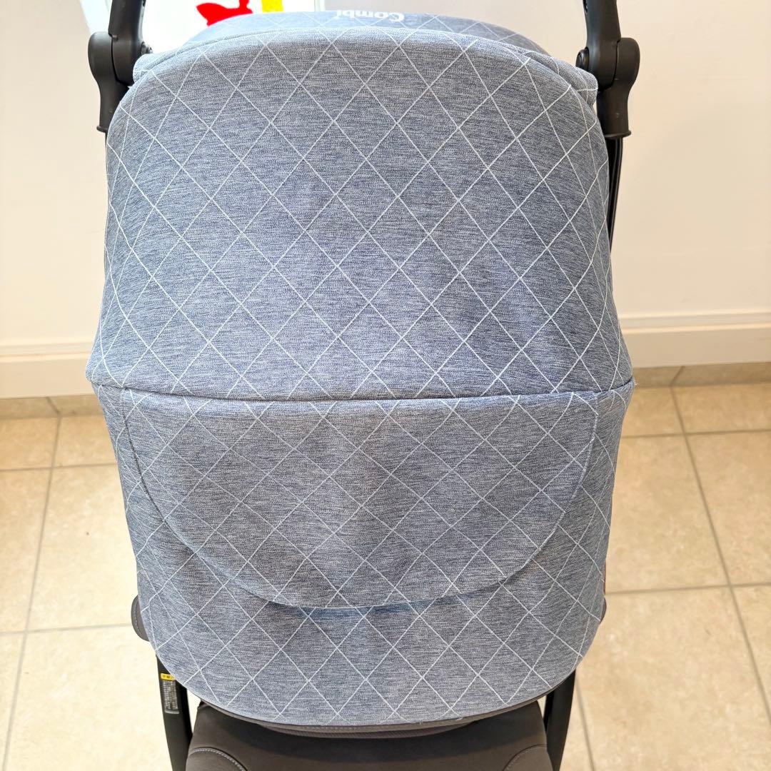 【美品】Combi クロスゴー 4キャス エッグショック ベビーカー ブルー