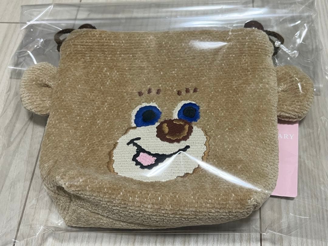 ラブラリーバイフェイラードアップテディドアップテディ　ニコ　耳付き巾着
