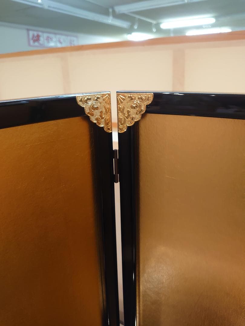 ●新品●　日本伝統工芸品金沢箔　金箔押屏風セット