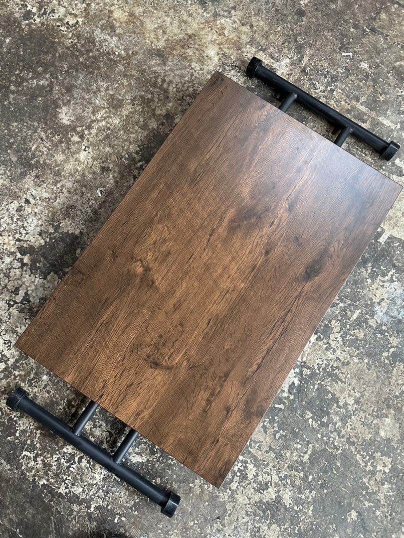 『美品』昇降木製ダイニングテーブル ダークブラウン