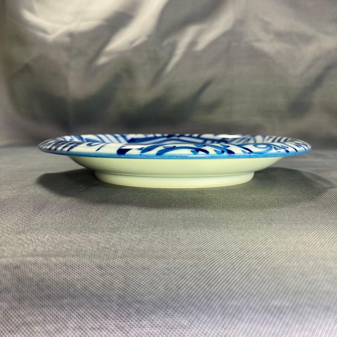 源右衛門窯　染付四海波　銘々皿　手描き　吉祥文様　皿　取り皿　有田焼