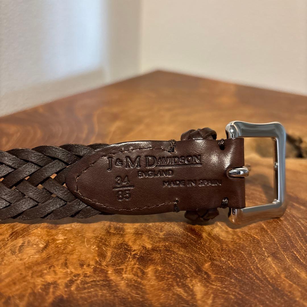 ヒ*コ様 J&M DAVIDSON レザーベルト ブラウン サイズ85