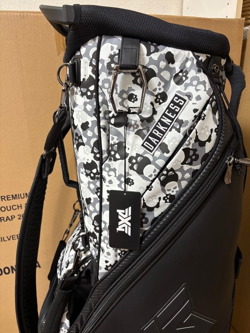 PXG ダークネス スカルカモ ハイブリッドスタンドバッグ 6分割 未使用展示品