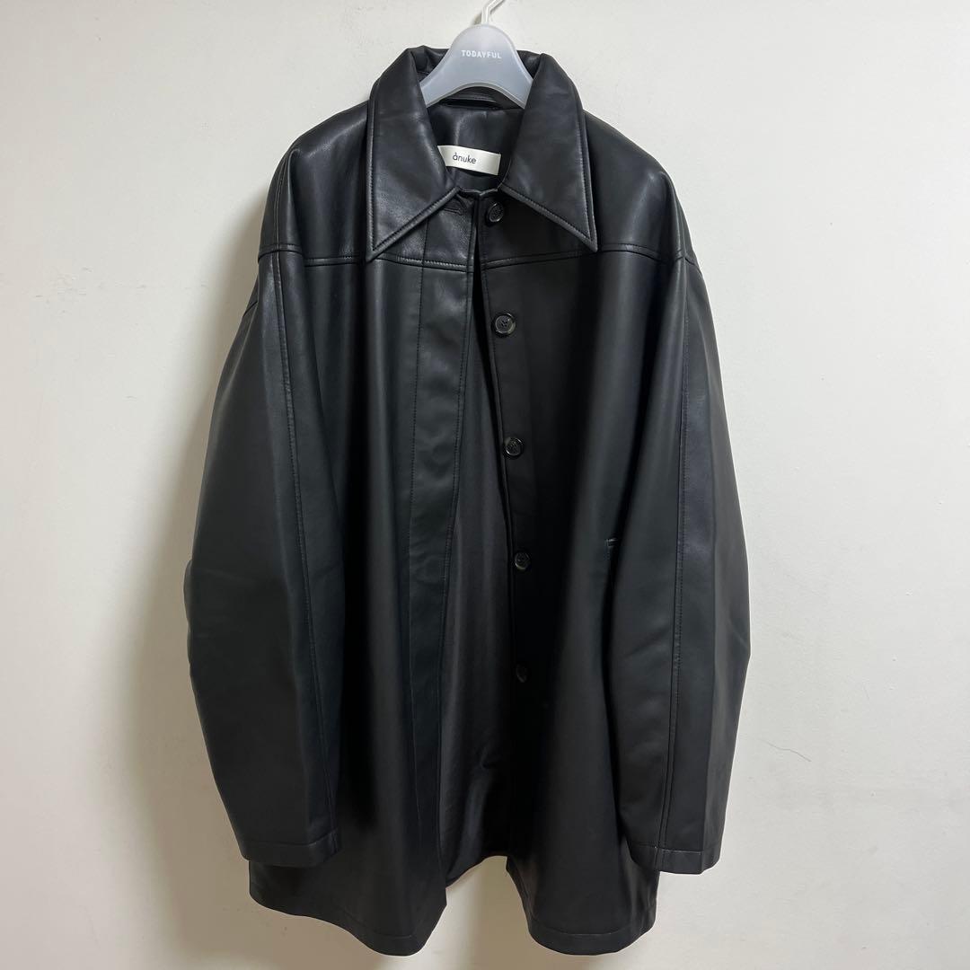 anuke Ecoleather Over Jacketブラック38