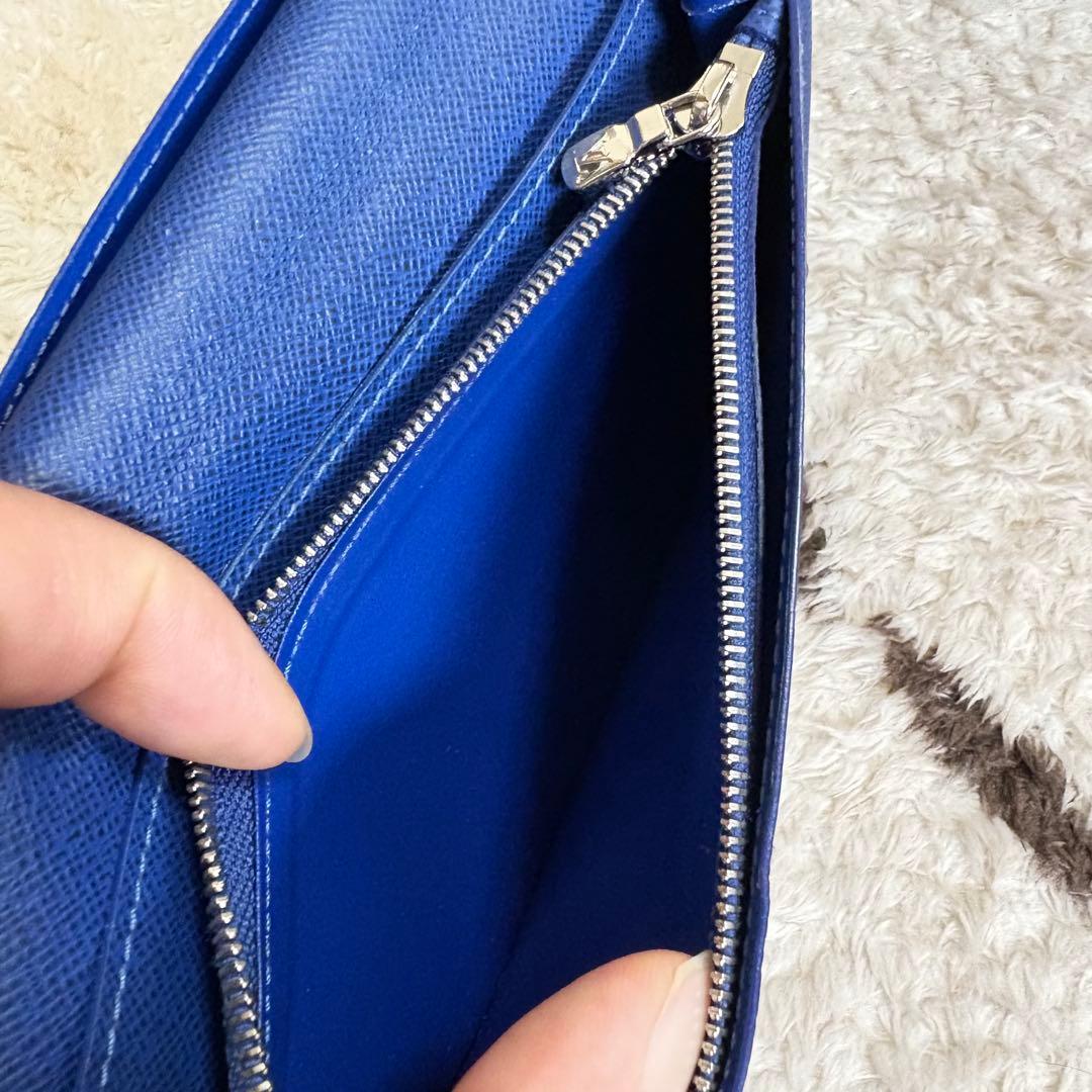 ルイヴィトン エピ 長財布 ブルー 箱付 美品 ユニセックス 軽量