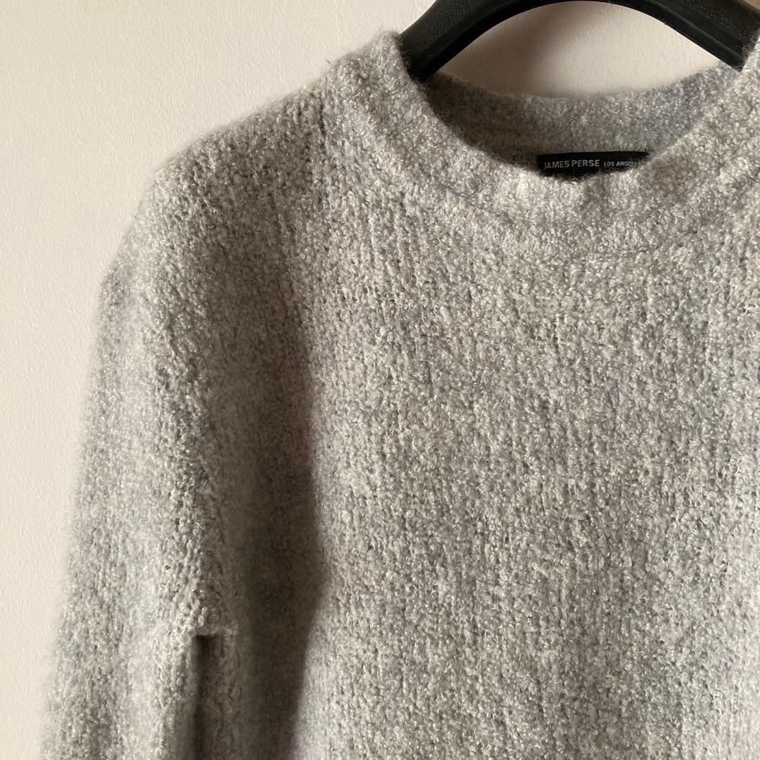 ジェームスパース＊ふわとろカシミヤ80％ 詰まったクルーネックブークレーニット