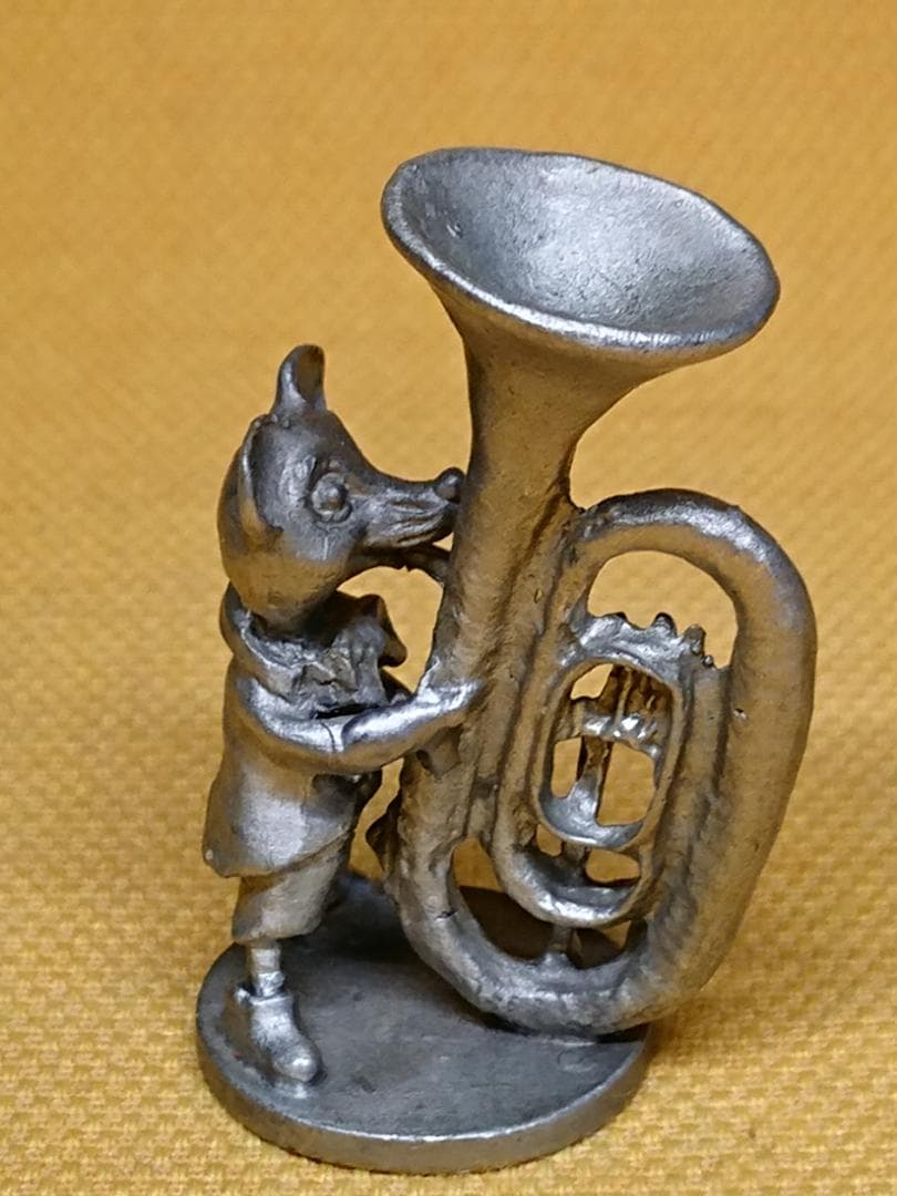 ネズミ　金属　彫像　オブジェ　置物　インテリア　工芸品　美術品　A3401