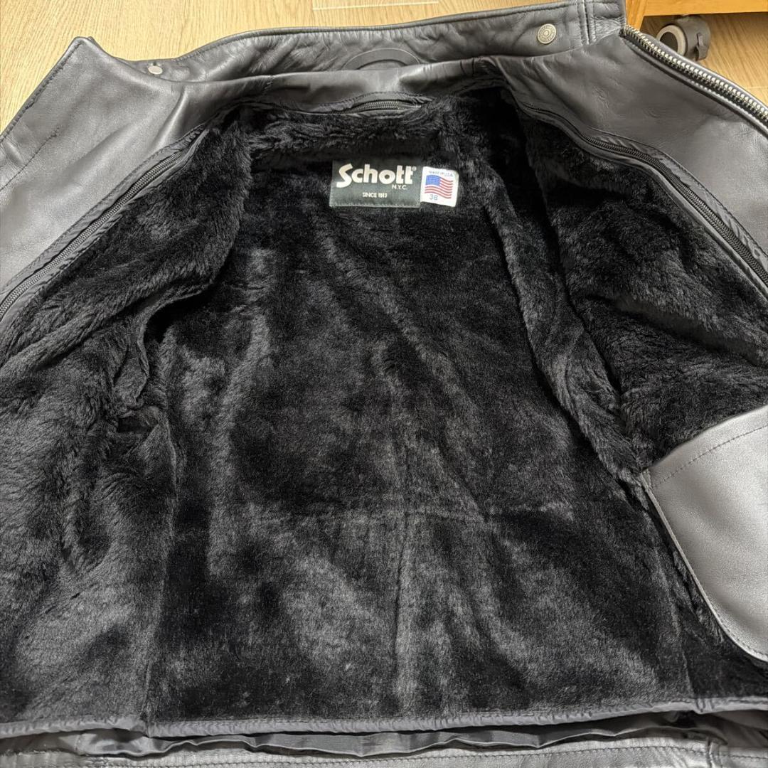 ショット現行品 シングル ライダース ジャケット 6061 size 38