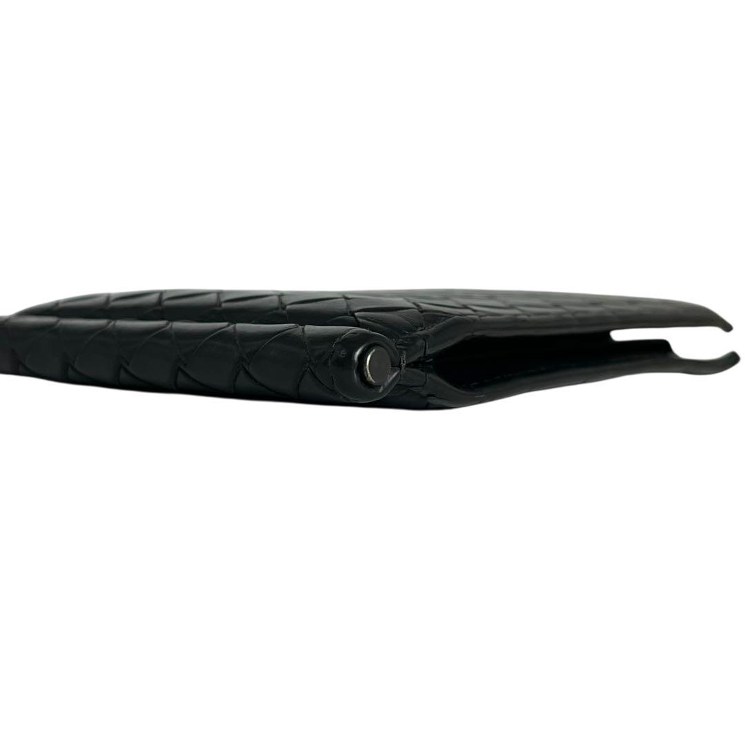 極美✨ボッテガヴェネタ 札入れ マネークリップ イントレチャート ブラック