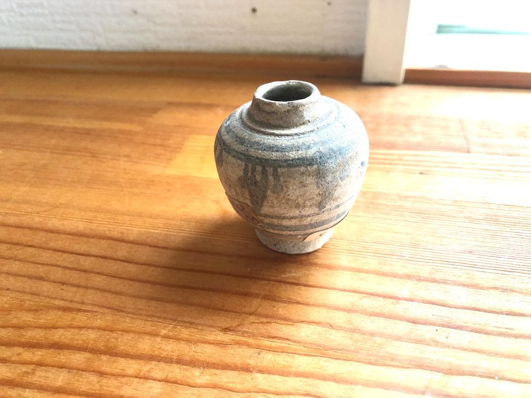 【タイ・骨董】宋胡録（スンコロク）鉄絵 小壺（1301年~1600年）
