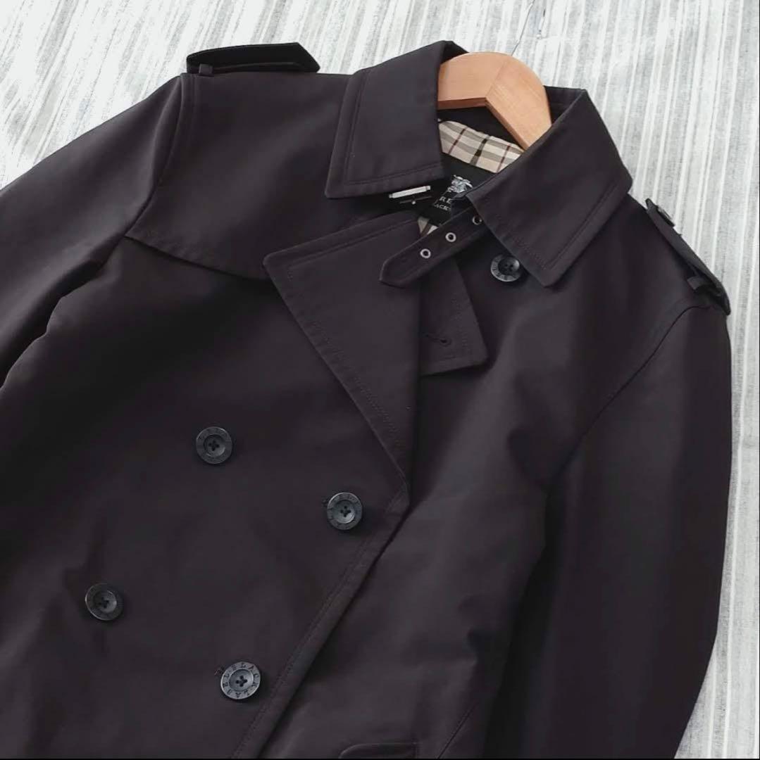 M*》様 バーバリーブラックレーベル＊最高級＊裏チェック＊トレンチコート＊L＊