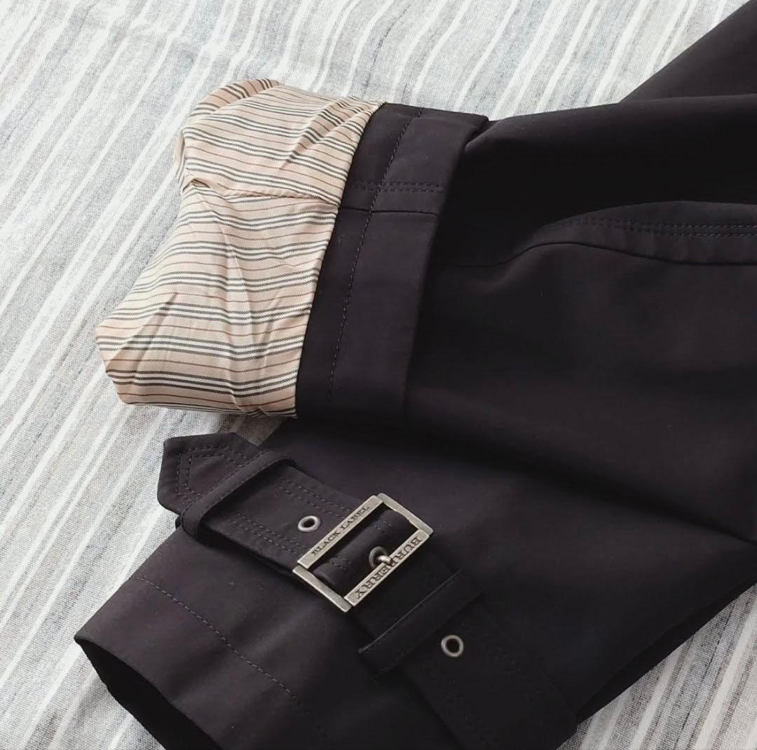 M*》様 バーバリーブラックレーベル＊最高級＊裏チェック＊トレンチコート＊L＊