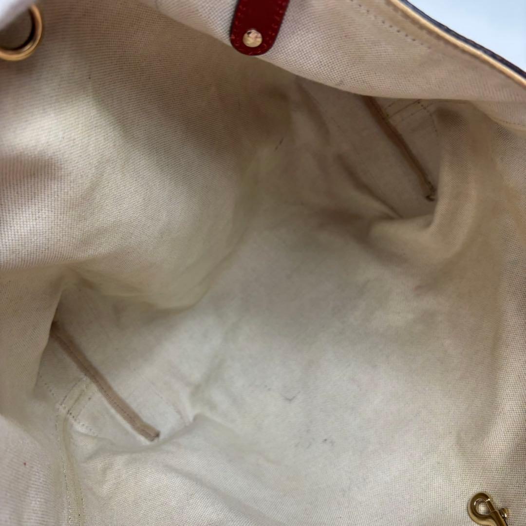 専用グッチ トートバッグ レザー×キャンバス A4可 肩掛け GG柄 ポーチ付