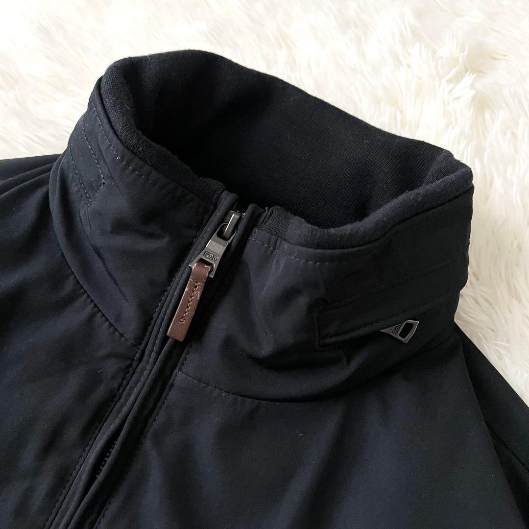 Polo Ralph Lauren 中綿ジップアップ ブルゾン 黒 刺繍ロゴ M
