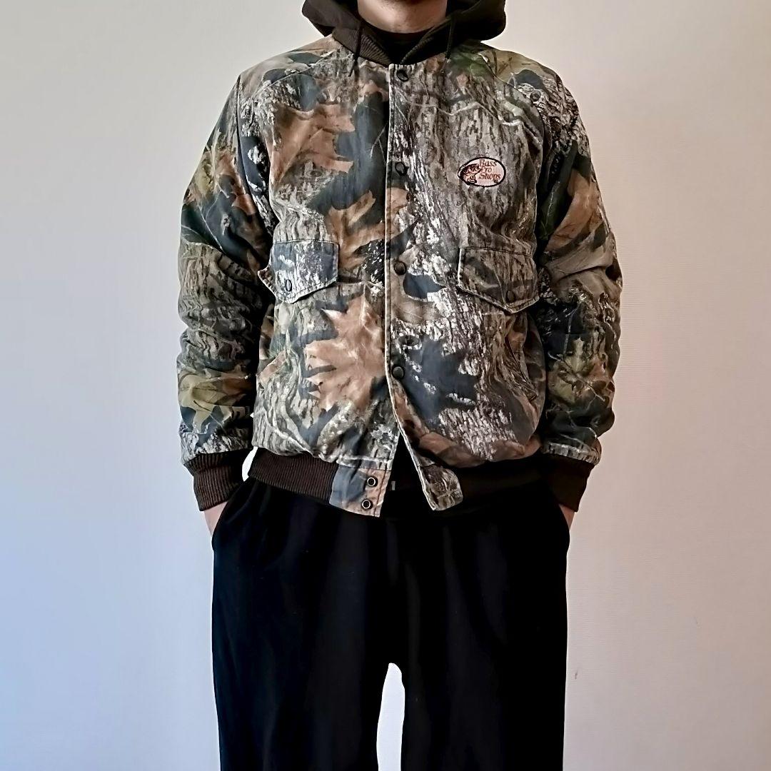 90s BASS PRO SHOPS カモフラ レイヤードブルゾン