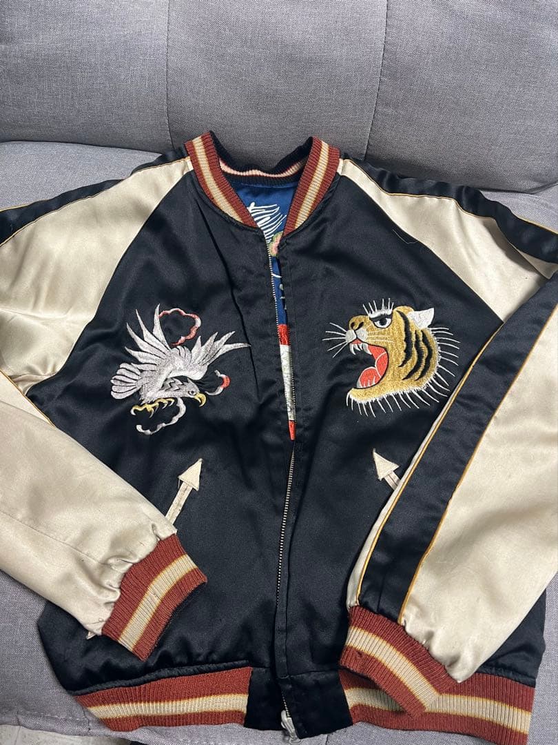 TAILOR 東洋　希少スカジャン 年代物　虎と富士山刺繍