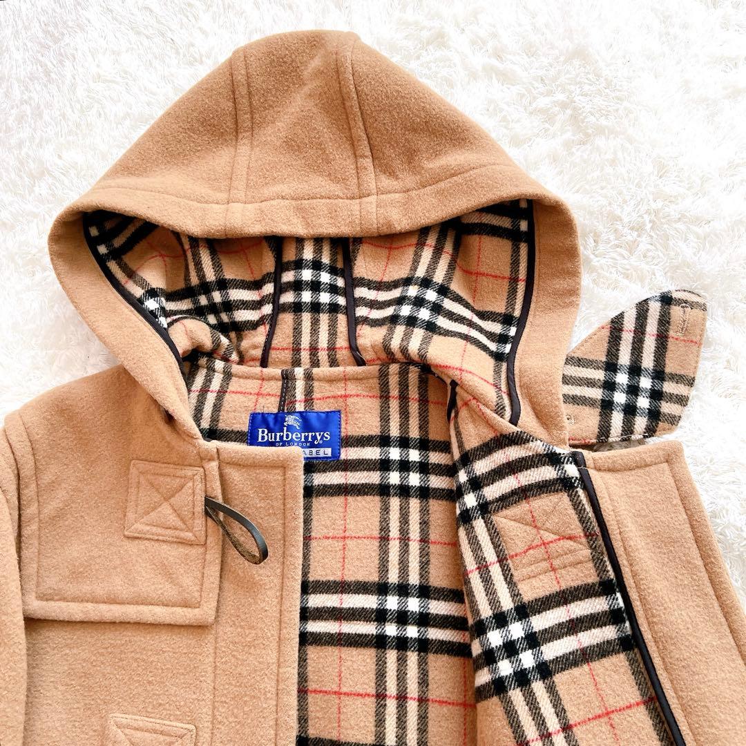 【美品】バーバリーズ オブ ブルーレーベル　ダッフルコート　ロング　ノバチェック