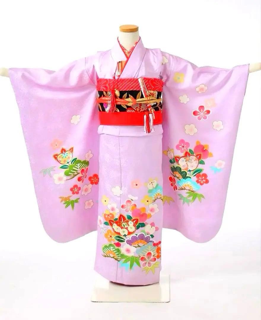 【年始特大セール】七五三 7歳着物 正絹 薄紫