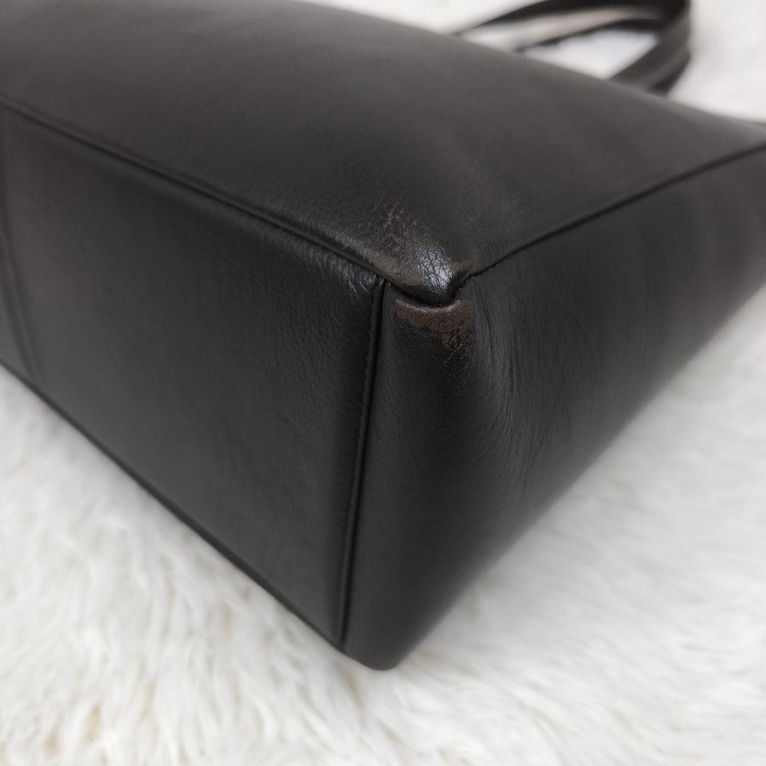 ✨美品✨ シップス スマート レザー トートバッグ シボ革 肩掛け A4可能 茶