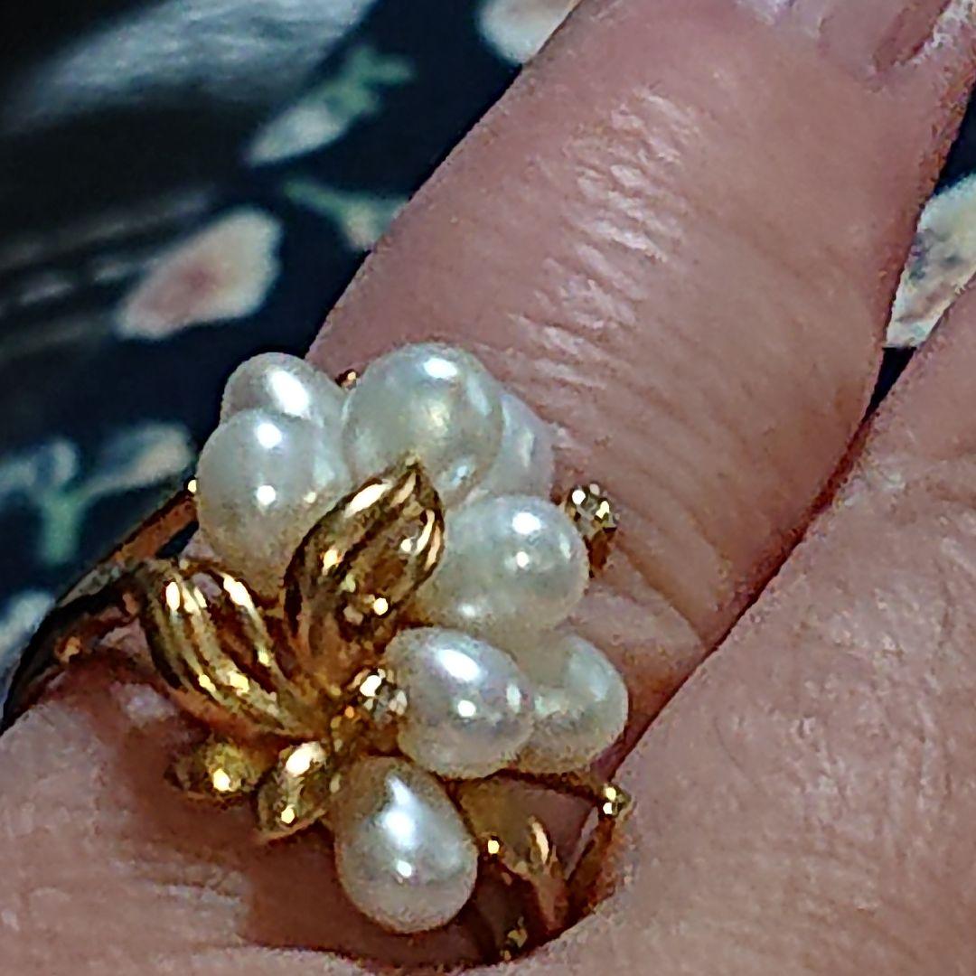 真*美様 18k750ベビーパールリング