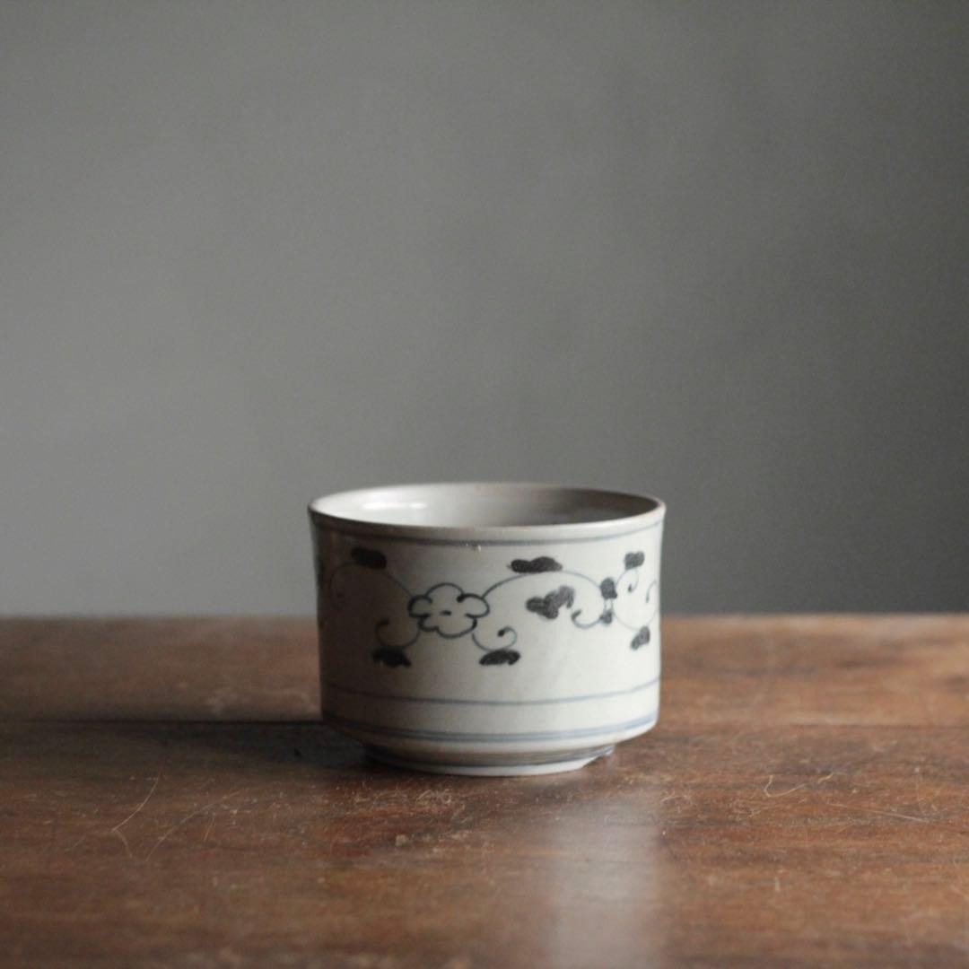 古伊万里 染付 半筒 茶碗 古美術 古道具 アンティーク