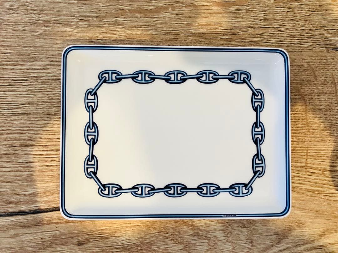 HERMES エルメス シェーヌダンクル スクエアプレート 角皿　美品