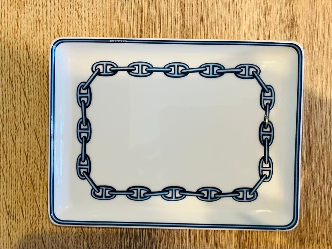 HERMES エルメス シェーヌダンクル スクエアプレート 角皿　美品